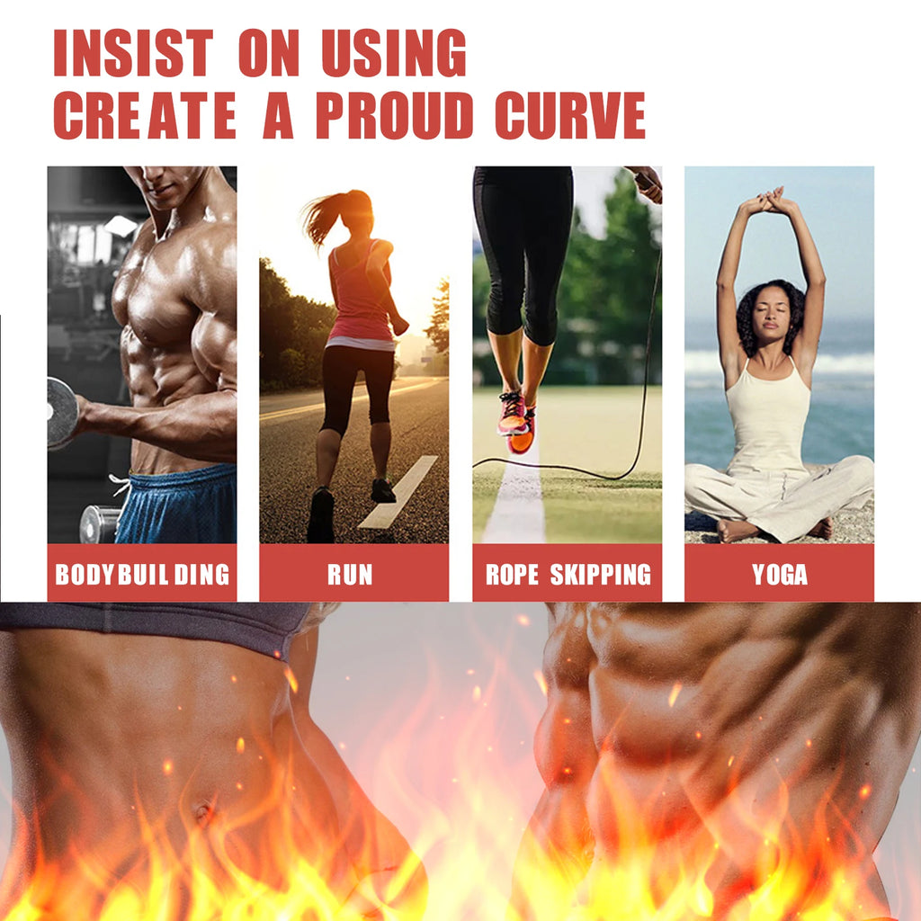 Eelhoe 60g Abdominal Muscle Enhancer Cream Belly Slimming Weight Loss Reduce Cellulite Fat Burning Sweat Enhance Massage Cream