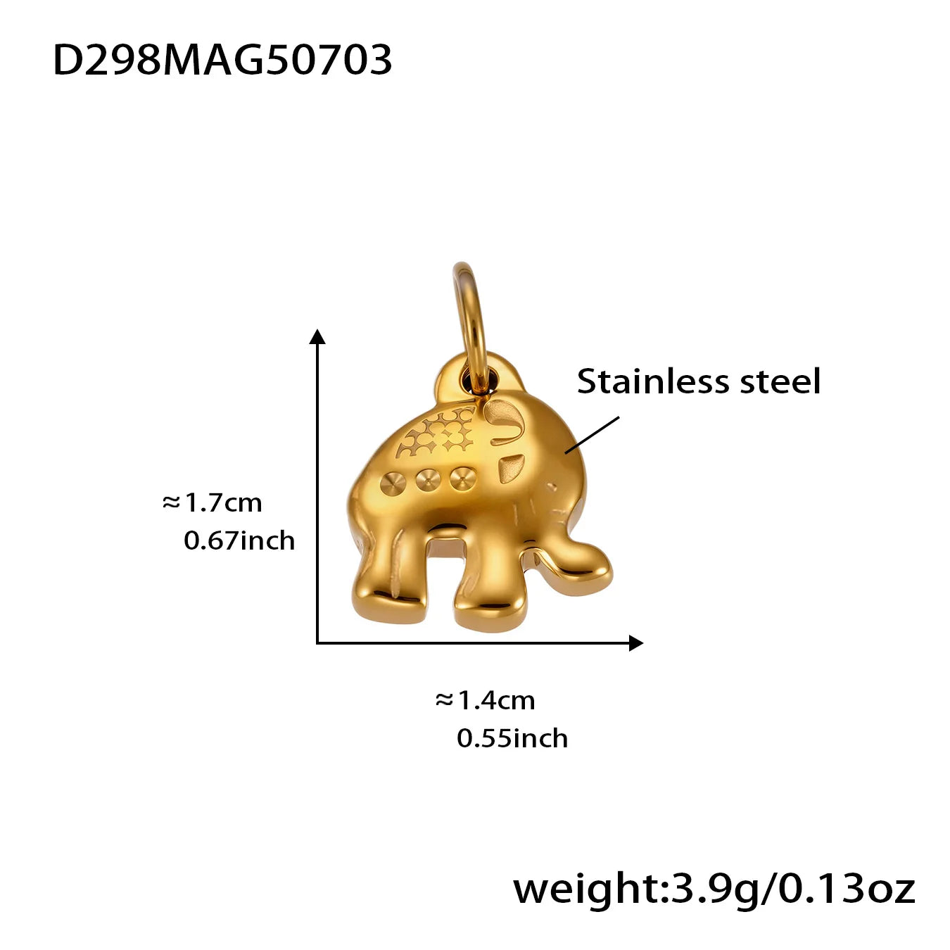 Nivora Stainless Steel Little Bear Heart Zircon Elephant Drop Pendant Bangles For Women Wrist Wedding Fashion Bracelets Jewelry