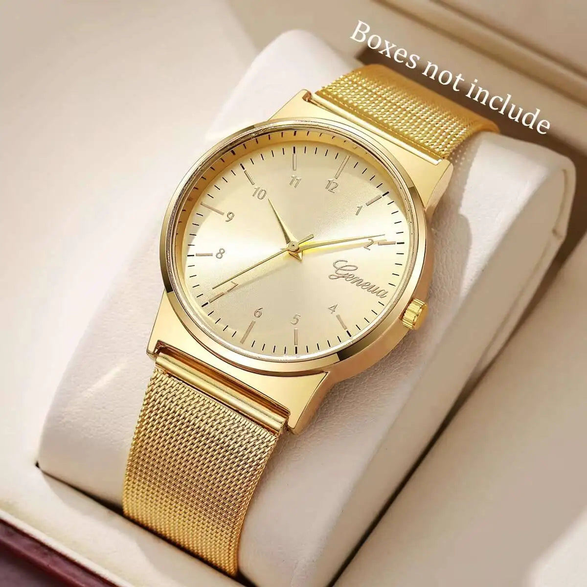 1/2PCS Fashion Women Watches Set Simple Mesh Band Arabic Dial Quartz Watch For Ladies Clock Reloj Mujer（Without Box）