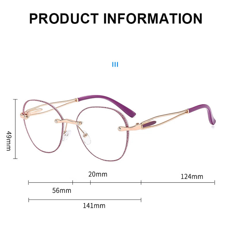 2025 Whitening Reading Glasses Fashionable High-end Glasses Frame For Women High-definition Ultra-light Reading Glasses JH258