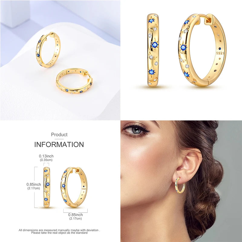 Ladies' Gold Earrings 925 Pure Silver Tree of Life Earrings, Birthday, Wedding, Engagement Party Fashion Jewelry Gifts 2025 New