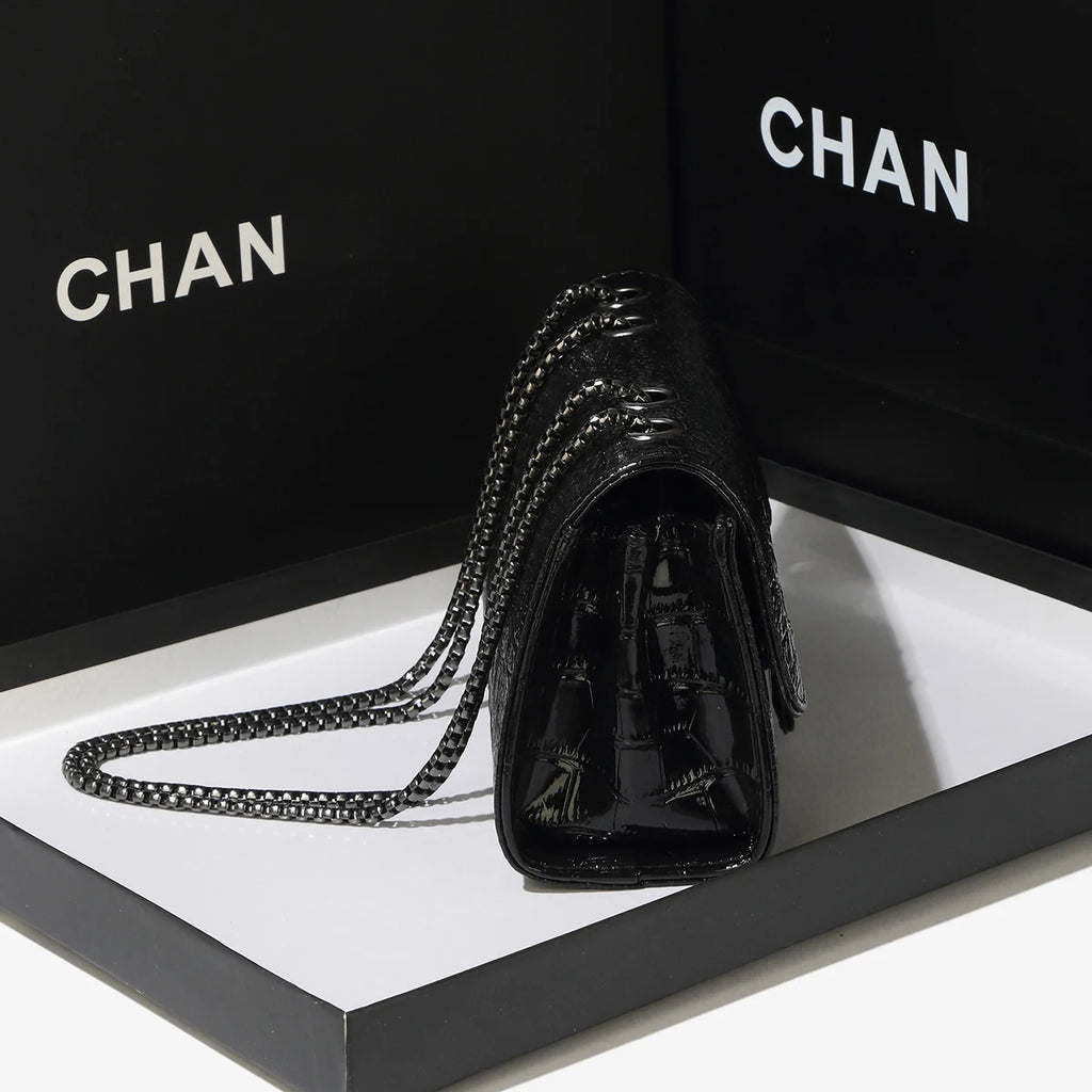 Simple Mini Crocodile Pattern Small Square Bag Summer New Style Trendy Versatile Chain