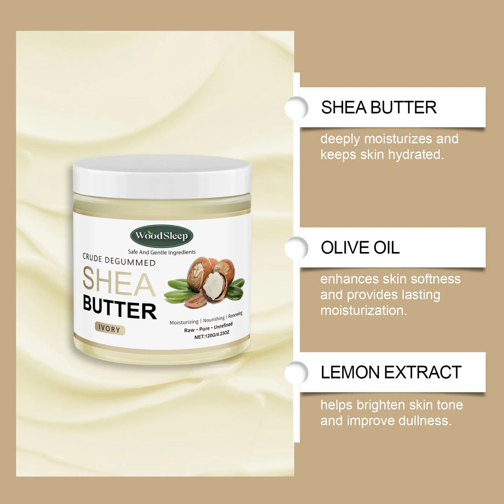 Shea Butter Moisturizer Body Cream Soothe Dry Skin Deep Hydration Fade Fine Lines Increase Elasticity Repair Barrier Body Lotion