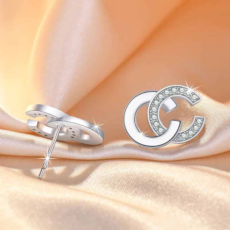 925 Sterling Silver Earrings stud High Quality For Women Exquisite Student Girlfriend Jewelry Accessories Wedding Fashion Gift