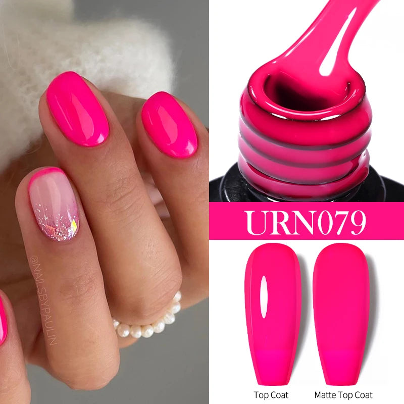 UR SUGAR 7.5ml Nude Glitter Color Nail Gel Polish Semi-permanent Varnish Soak Off Nail Art Base Top Coat UV LED Gel Manicure