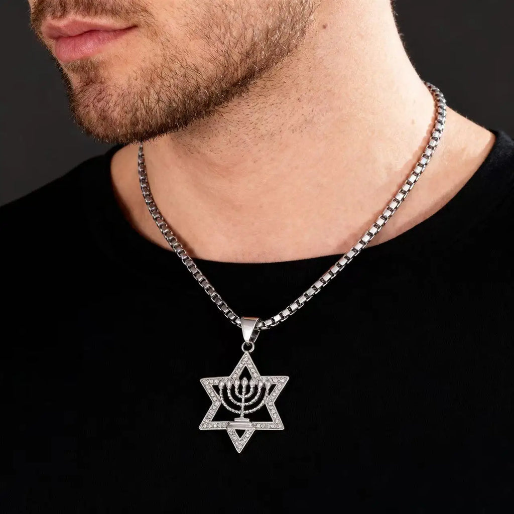 YQ Luxury Star of David Pendant Necklace For Men Women Middle Eastern Fashion Jewelry Accessories