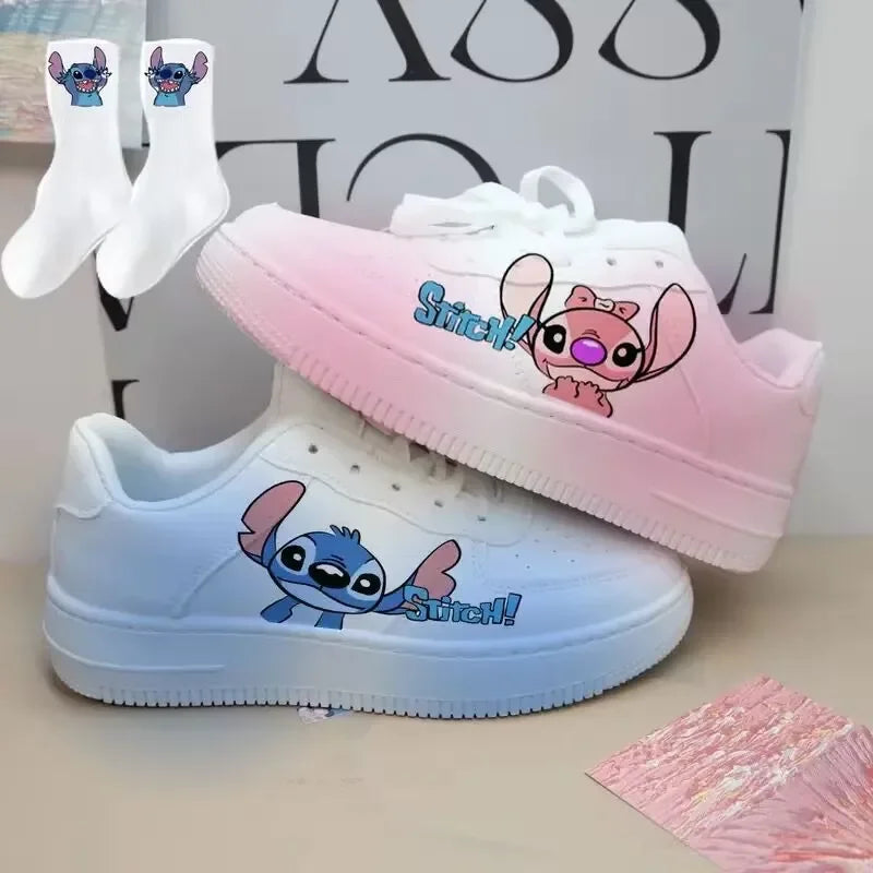 New Disney women cartoon Stitch cute Casual shoes soft sports shoes for girlfriend lady gift EU size 35-44