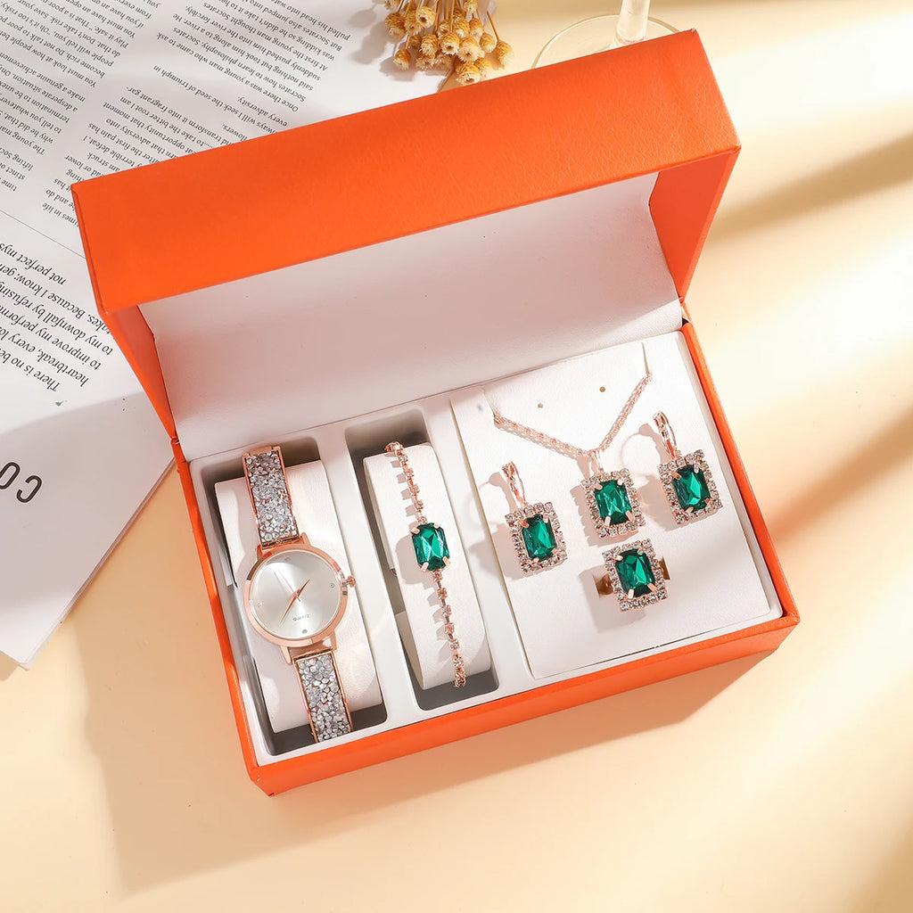 Fashionable and elegant diamond-studded watch for women, full-diamond strap for ladies' quartz watches, student bracelets.