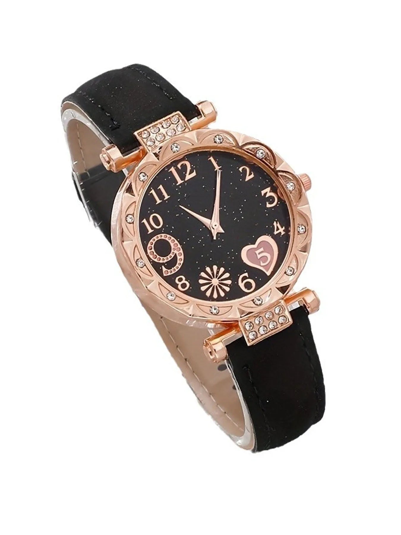 Women's Watch New Women's Leisure Watch Light Luxury Diamond Set Starfish Pattern Dial Belt Quartz Watch 6pcs/1pcs