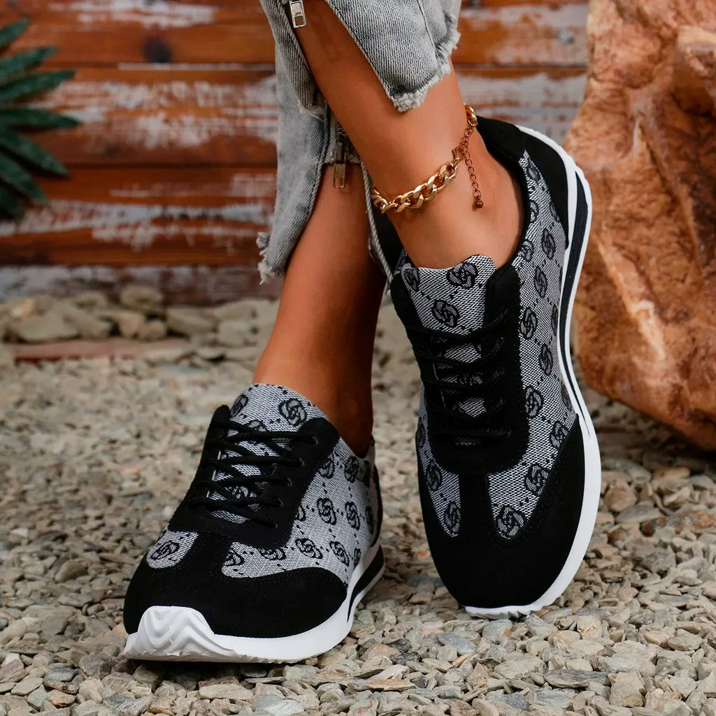 Women Sneakers 2024 Spring Autumn Fashion Outdoor Versatile Sneakers Women Casual Comfortable Lace Up Walking Shoes for Women