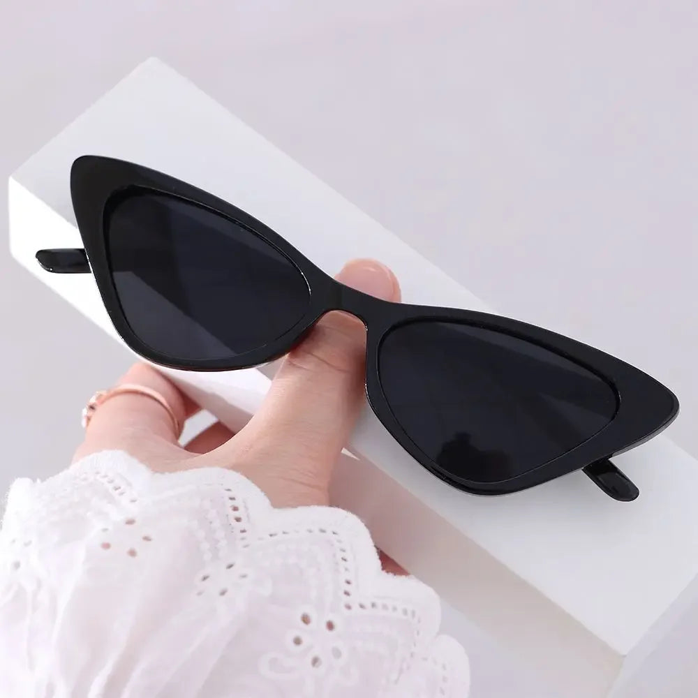 Vintage Small Cat Eye Sunglasses for Women Trendy Half-frame Sun Glasses UV400 Fashion Shades Eyewear Summer Anti UV Sunglasses