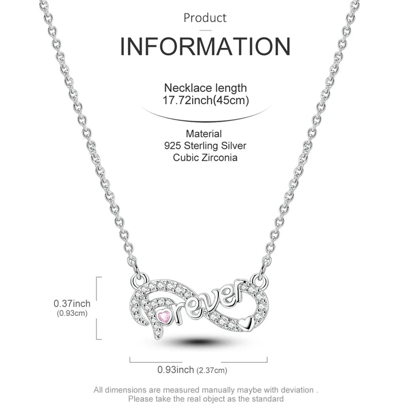 Original 925 Sterling Silver Necklace For Women Class Style Heart Shape Romantic Style High Quality Women Necklace Jewelry Gift