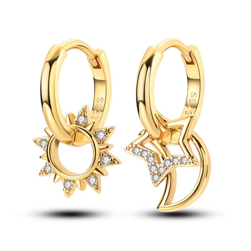 Ladies' Gold Earrings 925 Pure Silver Tree of Life Earrings, Birthday, Wedding, Engagement Party Fashion Jewelry Gifts 2025 New