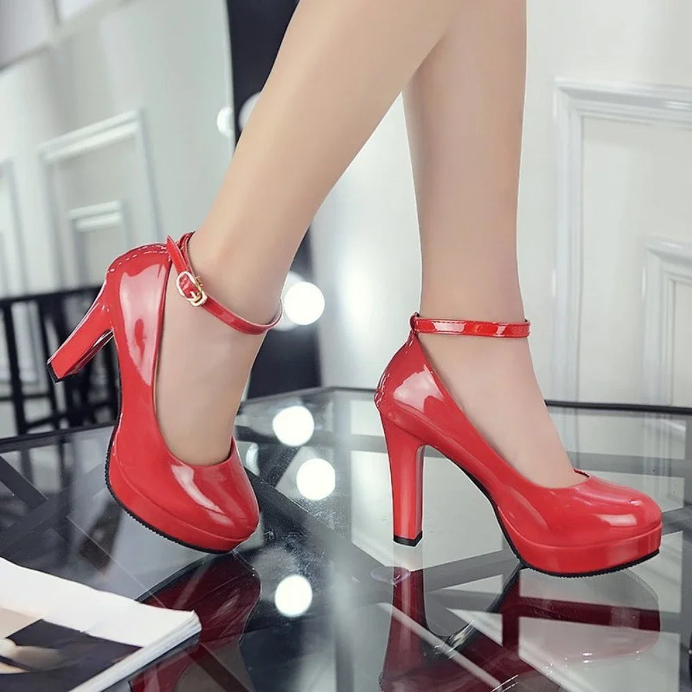 2025 Women's White High Heels Spring Casual Shoes Women's High Heels Solid Color Wedge Shoes Plus Size High Heels Size 34-40