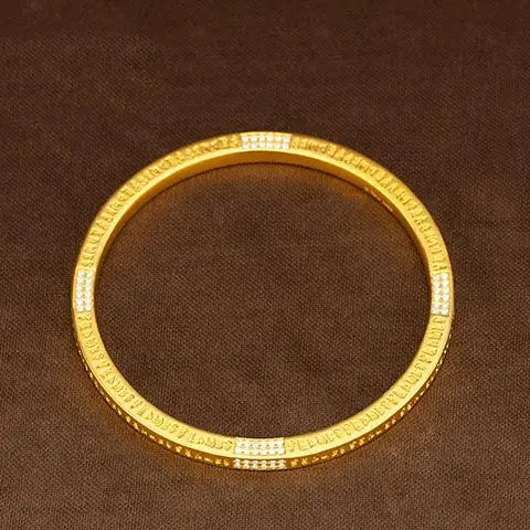 24K real gold moissanite mantra bracelet inlaid with Sanskrit chopsticks au9999 gold bracelet ancient method light luxury gi