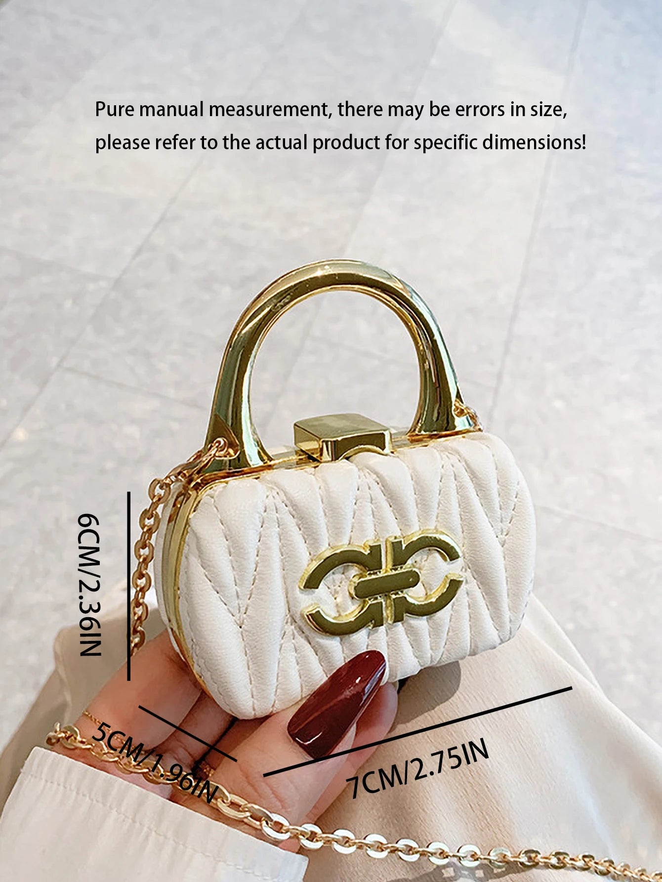 Exquisite and compact mini chain mouth red envelope, fashionable small fragrance style single shoulder diagonal cross bag