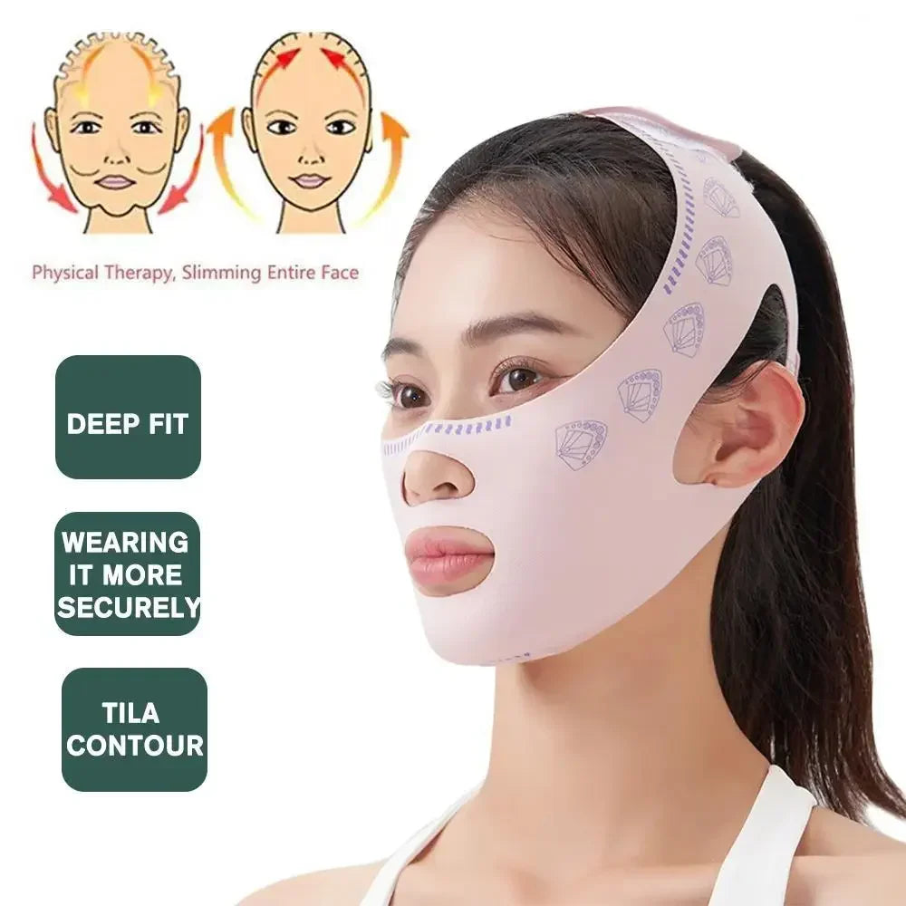 Wholesale Face Thin Mask Reduce Double Chin V-Line Shaping Bandage Anti Wrinkle Bandage Breathable V Face Band Cheek Lift Up