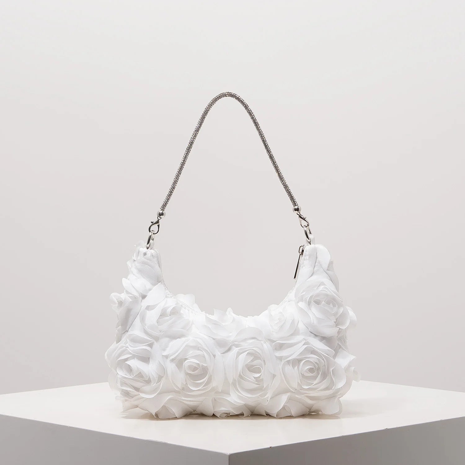 Rose Flower Shoulder Bag, Prom Dresses for Women, Sequin Bag, Luxury Handbag, Elegant Bag for Women, Wedding Items (Random Pattern)