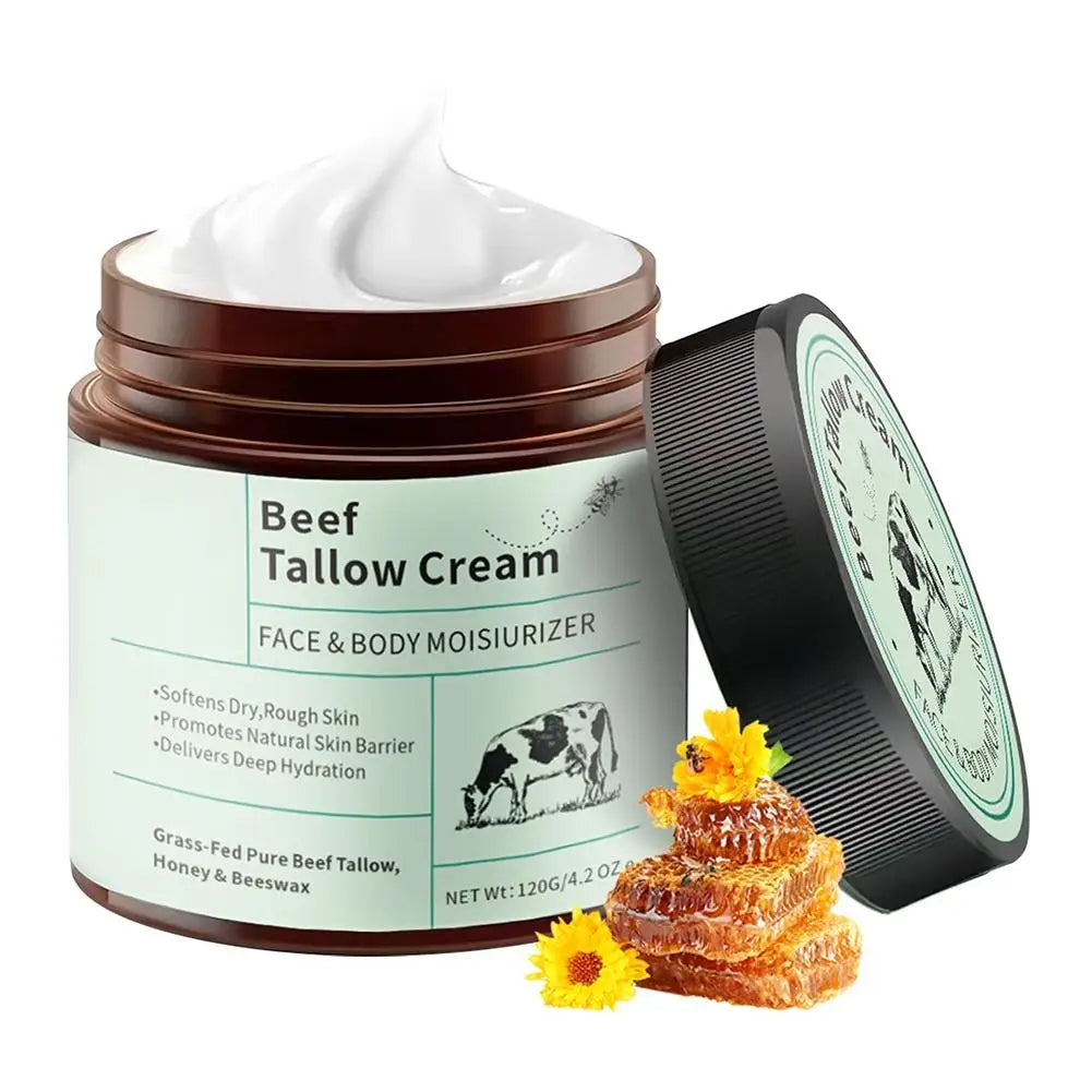 120g Beef Tallow Honey Moisturizer Cream Brightening Rejuvenation Nourishing Hydrating Redness Repair Pore Women's Cosmetics
