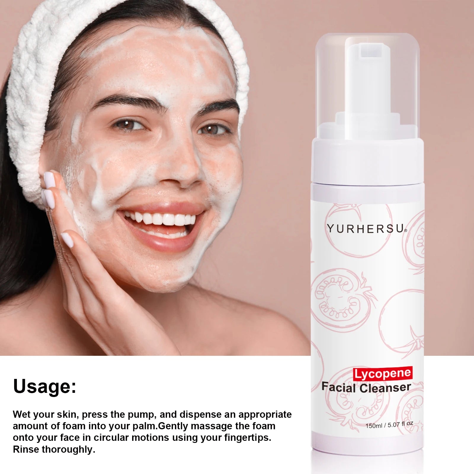 Tomato cleansing foam: double effect of moisturizing and oil control