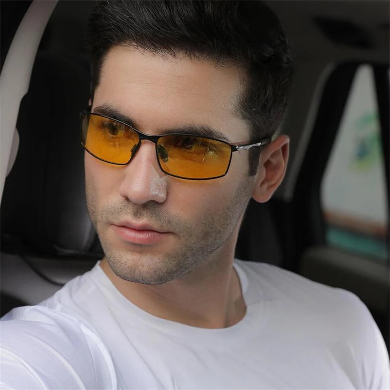 Anti-Glare Square Myopia Sunglasses Men Polarized Fashion Metal Driving Prescription Sun Glasses For Male 0 -0.5 -0.75 To -6.0