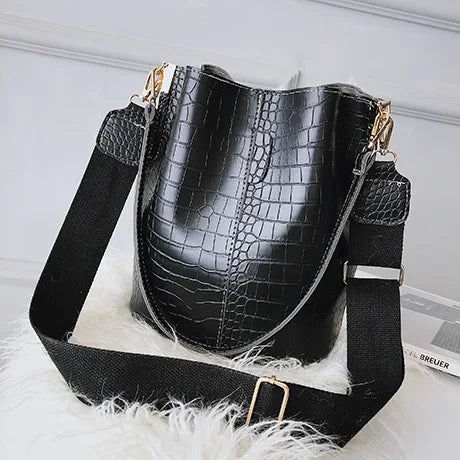Women's bag Female Shoulder bag Handbag for women Crossbody bag new fashion Alligator print one-shoulder bucket bag