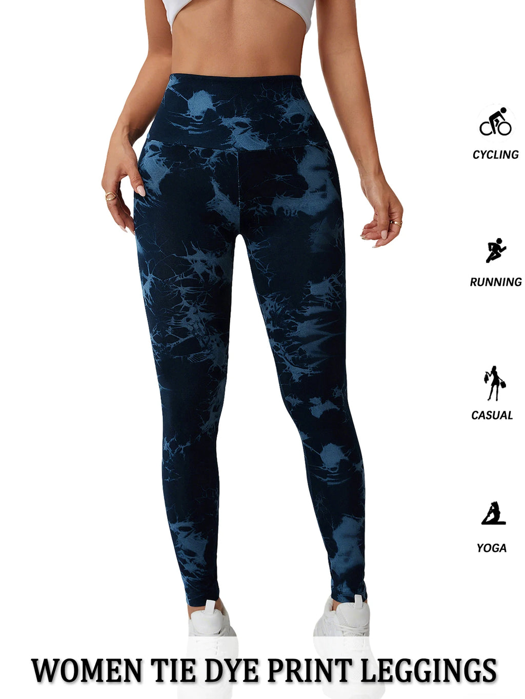 Super Soft High Waisted Tie Dye Leggings for Women Yoga Running Gym No See Through Workout Athletic Tights Push Up Gym Fitness
