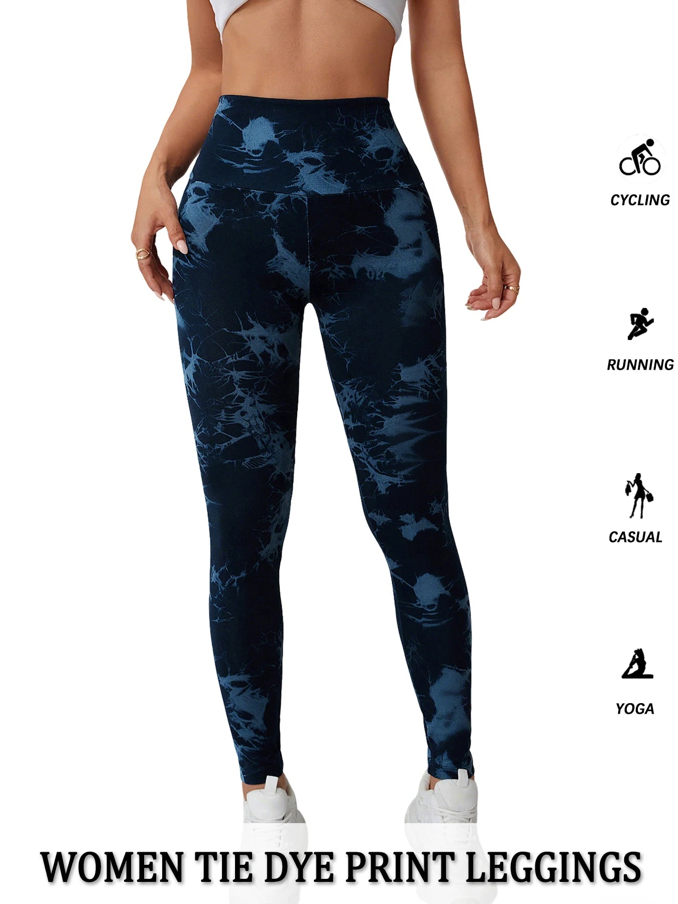 Super Soft High Waisted Tie Dye Leggings for Women Yoga Running Gym No See Through Workout Athletic Tights Push Up Gym Fitness