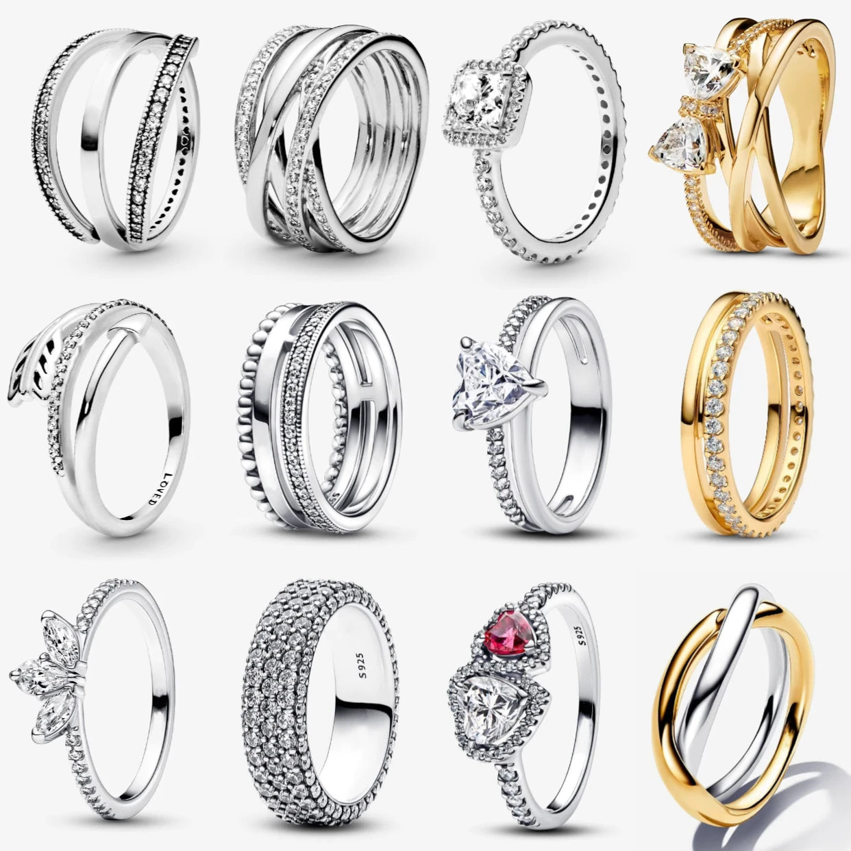 100% 925 sterling silver ring Classic Crown Light luxury charm exquisite suitable for ladies Valentine's Day jewelry gifts