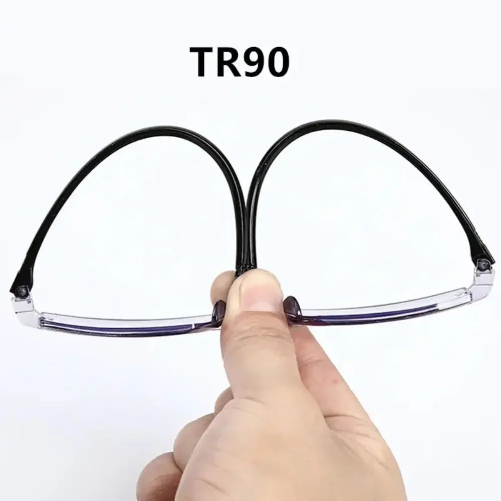 2024 Bifocal Progressive Reading Glasses Diamond-cut Men Blue Light Blocking Multifocal Eyewear Ultralight Rimless Eyeglasses