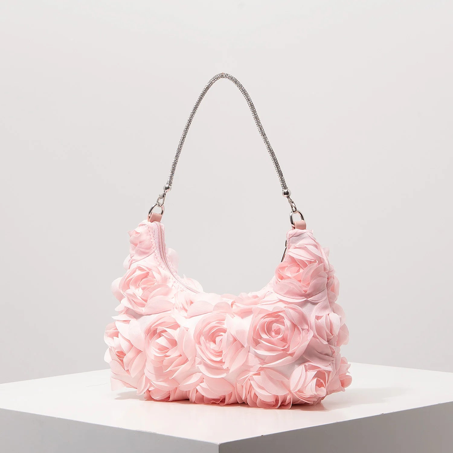 Rose Flower Shoulder Bag, Prom Dresses for Women, Sequin Bag, Luxury Handbag, Elegant Bag for Women, Wedding Items (Random Pattern)