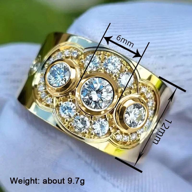 Huitan Noble Opulent Rings with Dazzling Cubic Zirconia Fashion Chic Engagement Jewelry for Women Charms Exquisite Accessories