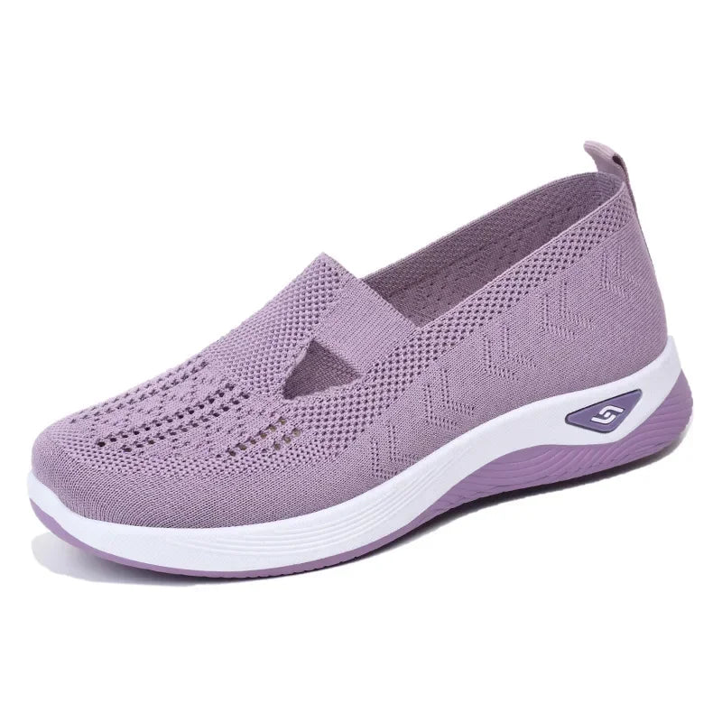 New Middle aged and Elderly Women's Shoes Spring Casual Shoes Mom Shoes Soft soled Breathable Sports Shoes 2025 Women's