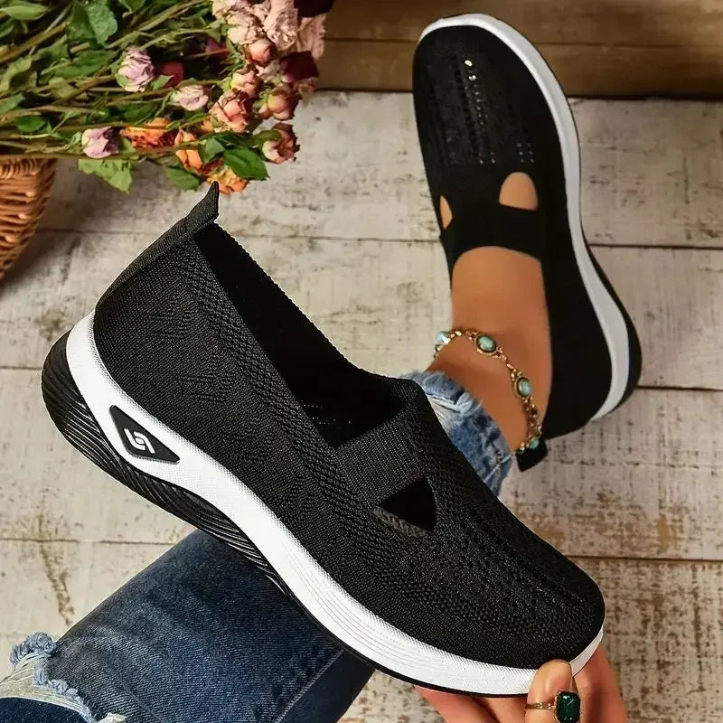 New Middle aged and Elderly Women's Shoes Spring Casual Shoes Mom Shoes Soft soled Breathable Sports Shoes 2025 Women's