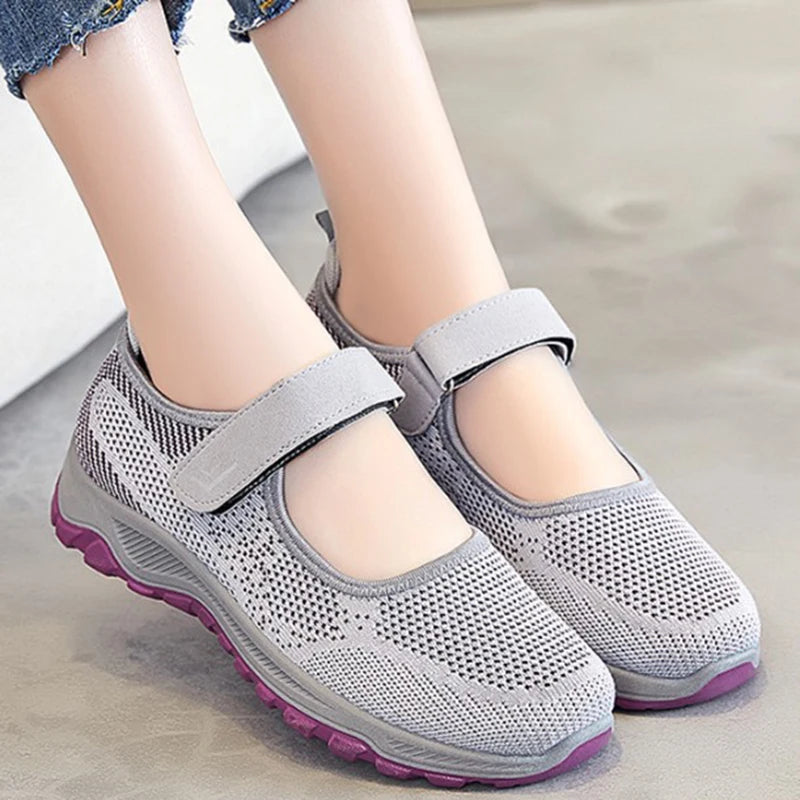 Women Shoes Breathable Vulcanized Shoes White ZapaWomen Sneakers Fashion Breathable Mesh Casual Walking Shoes Women Work Shoes