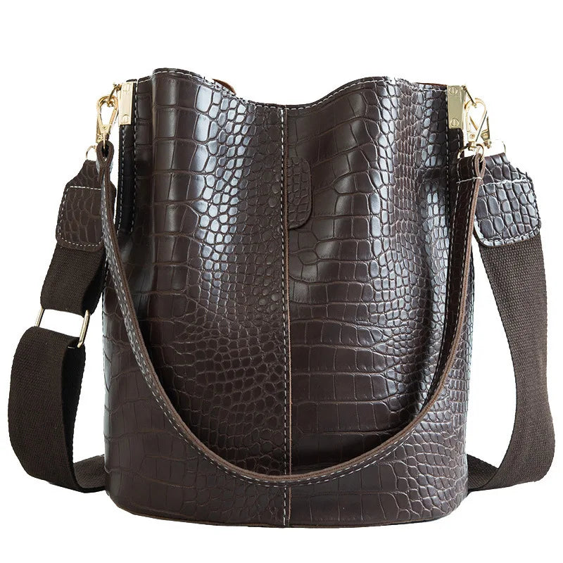 Women's bag Female Shoulder bag Handbag for women Crossbody bag new fashion Alligator print one-shoulder bucket bag