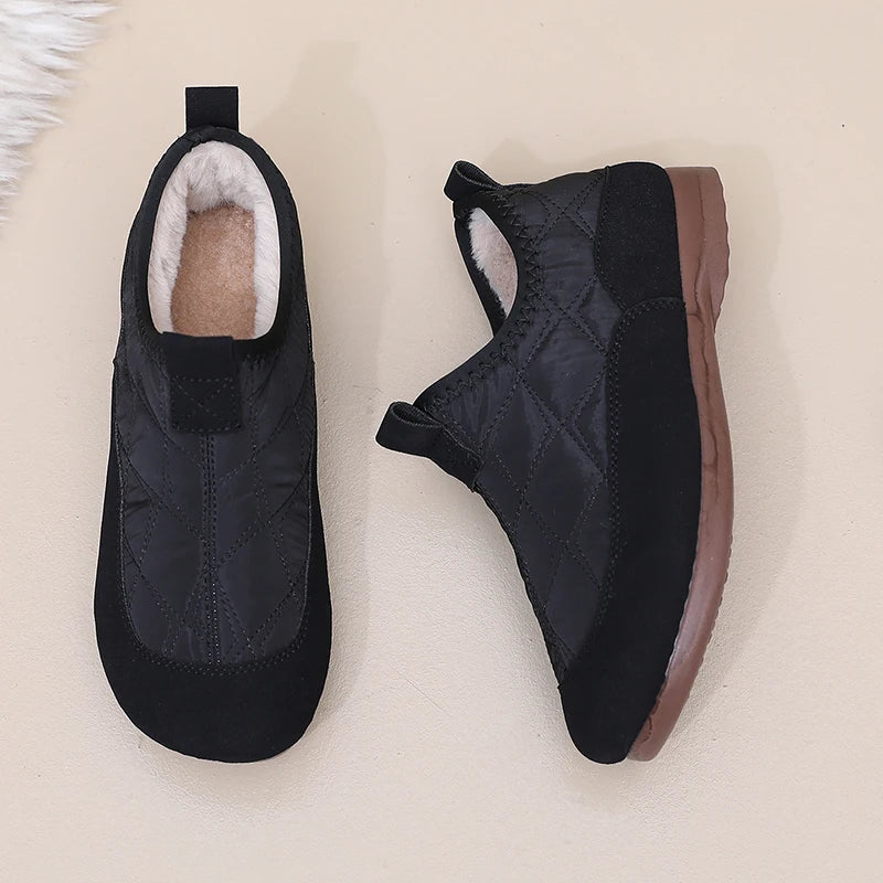 Winter Ladies Cotton Boots Soft Bottom Lightweight Comfortable Warmth Insulation New 2025 Style Women's Shoes Free Shipping