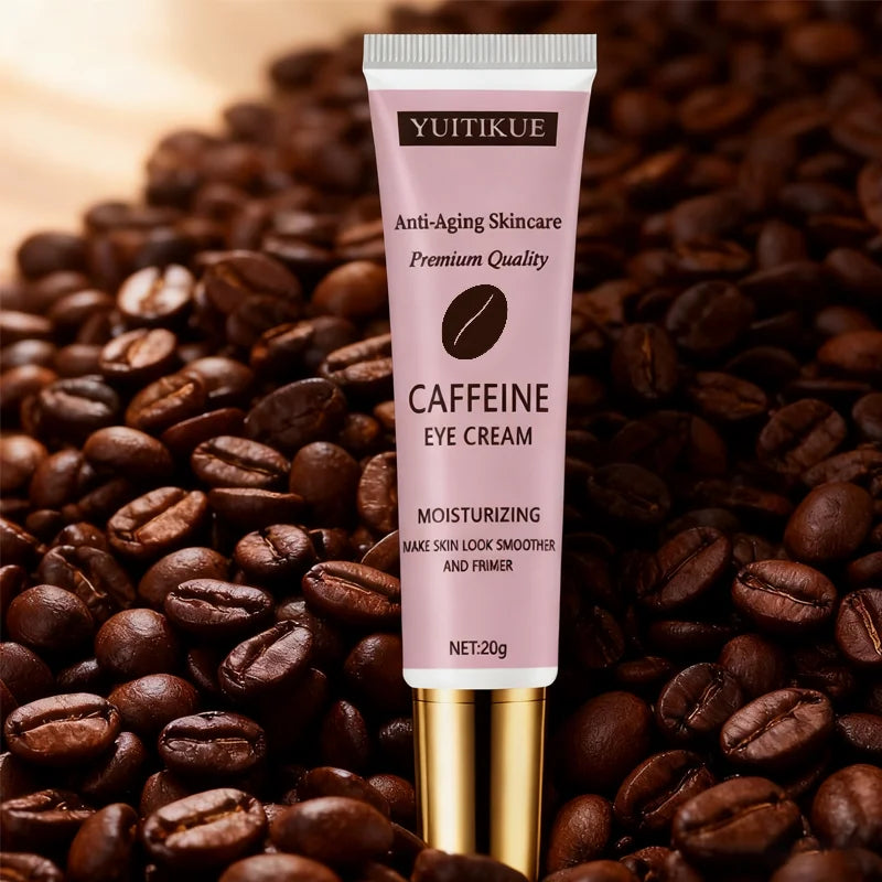 YUITIKUE Caffeine Eye Cream - Lifting and Firming, Brightening Skin, Reduces Fine Lines Around Eyes, Moisturizing Eye Care Cream