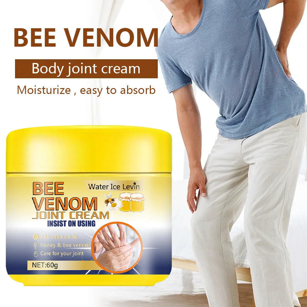 60g Bee Venom Joint Cream, Moisturizing Joints, Mild Formula, Containing Bee Venom Ingredients, Body, Knee, Waist Joints, Unisex