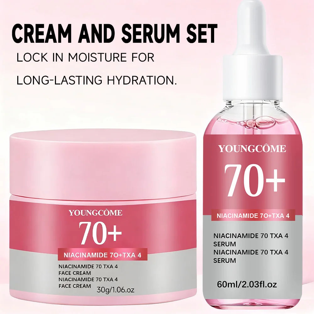 Nicotinamide Cream Essence Set Whitening Freckle Cream Remove Melasma Dark Spots Melanin Anti-Aging Shrink Pores Moisturizing