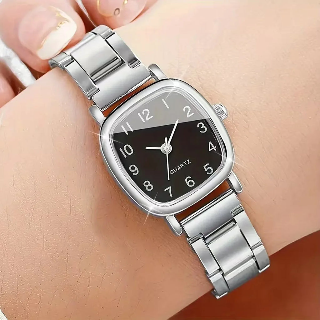 3 pieces/set Women Couple Wristwatch Female Student Small Square Quartz Watch Hello Kitty necklace bracelet quartz watch Gift