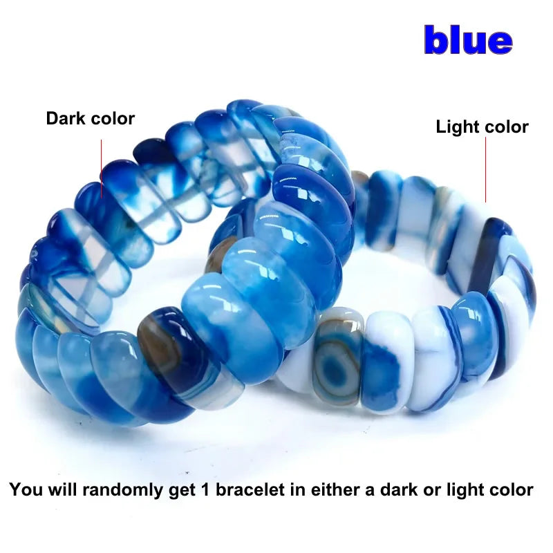 natural botswana agates/Red Blue Sardonyx stone beads bracelet natural gem stone bangle fine jewelry woman for gift wholesale !