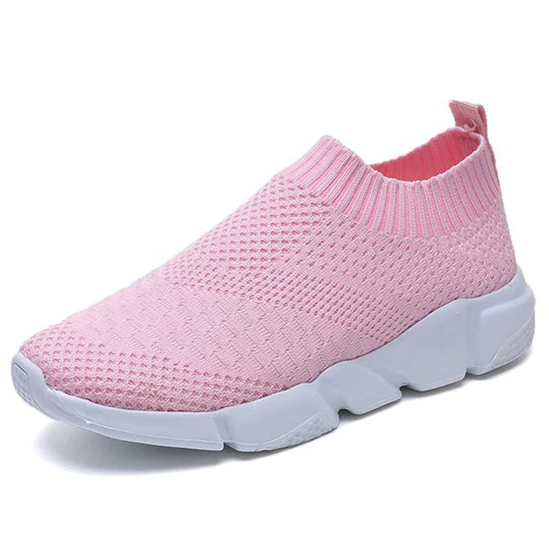 Sneakers Women Shoes Knitting Sock Sneakers Women Slip On Laides Walking Shoes for Woman Loafers Flats Tenis Famela Plus Size