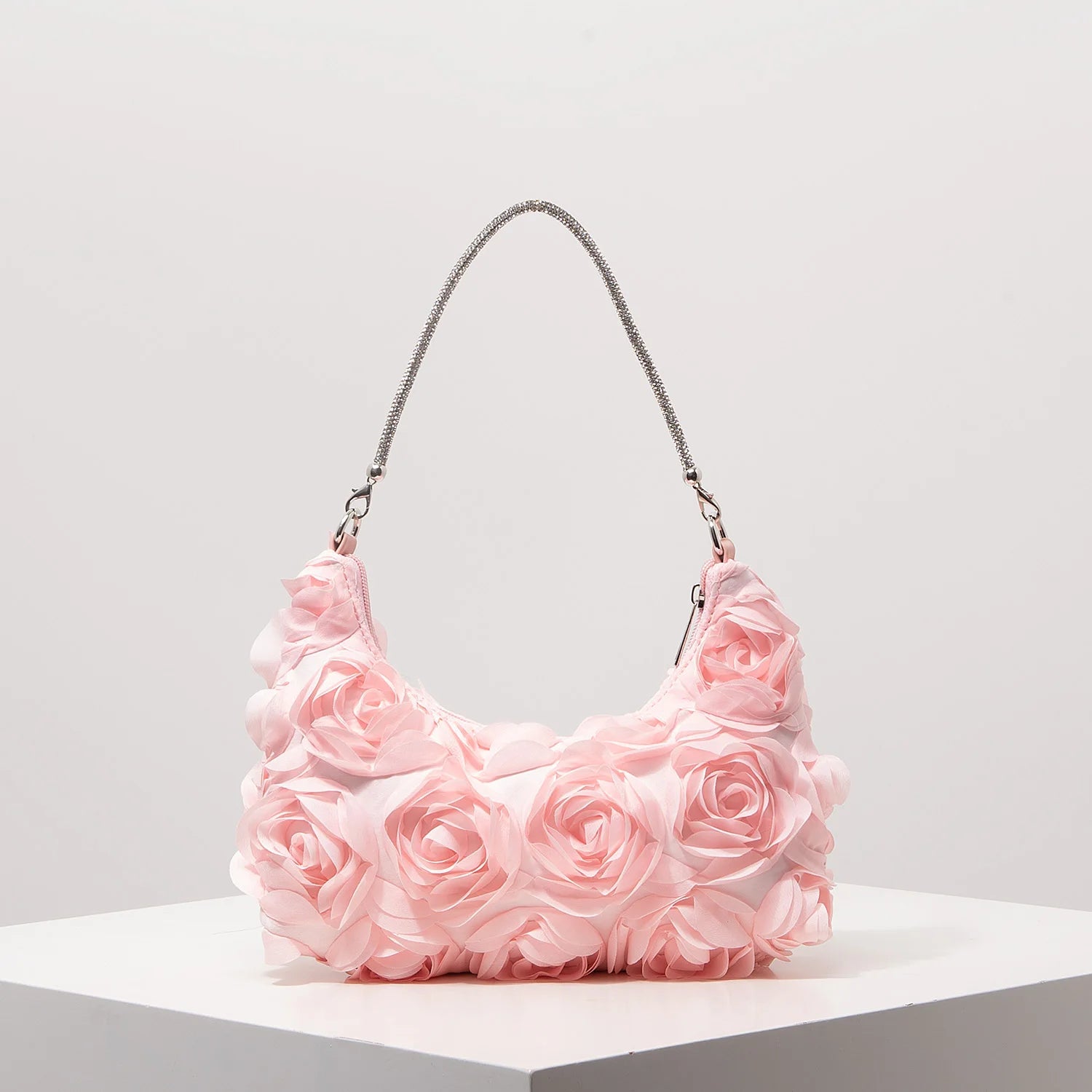 Rose Flower Shoulder Bag, Prom Dresses for Women, Sequin Bag, Luxury Handbag, Elegant Bag for Women, Wedding Items (Random Pattern)