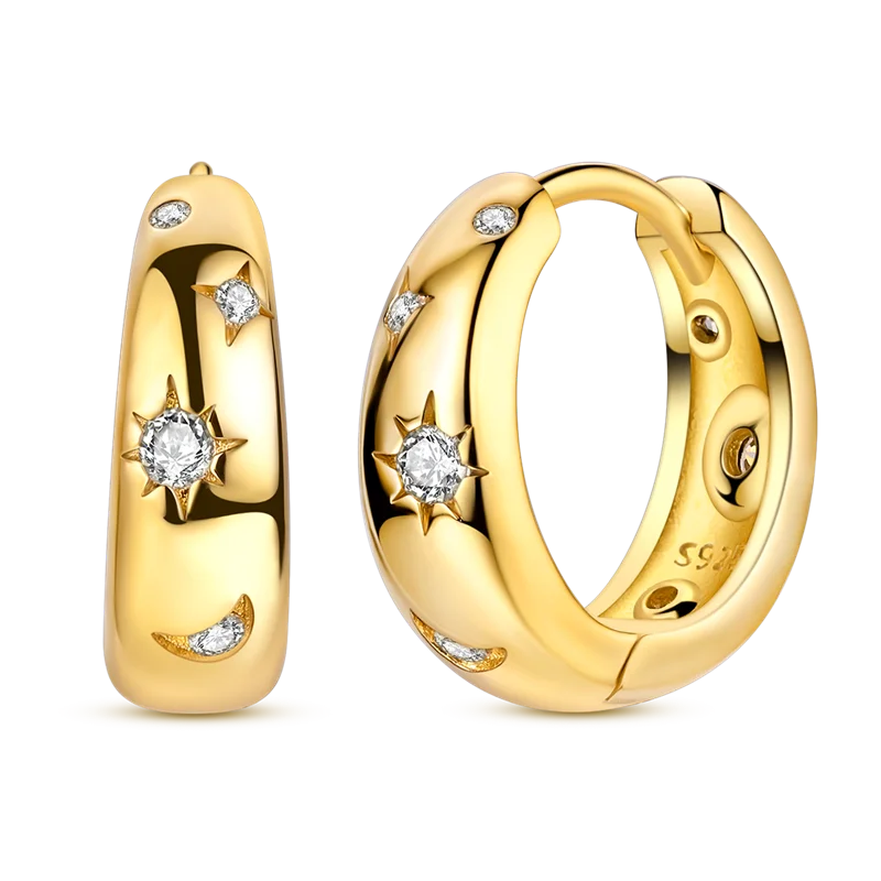 Ladies' Gold Earrings 925 Pure Silver Tree of Life Earrings, Birthday, Wedding, Engagement Party Fashion Jewelry Gifts 2025 New