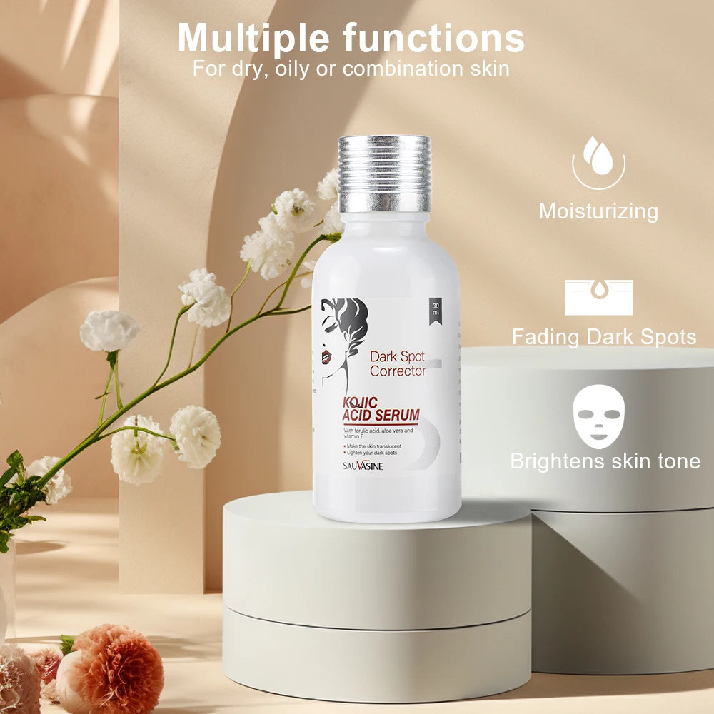 Kojic Acid Whitening Face Cream&Serum Lightening Skin Dark Spots Skin Brightening Firming Facial Moisturizing Cream Clean Soap
