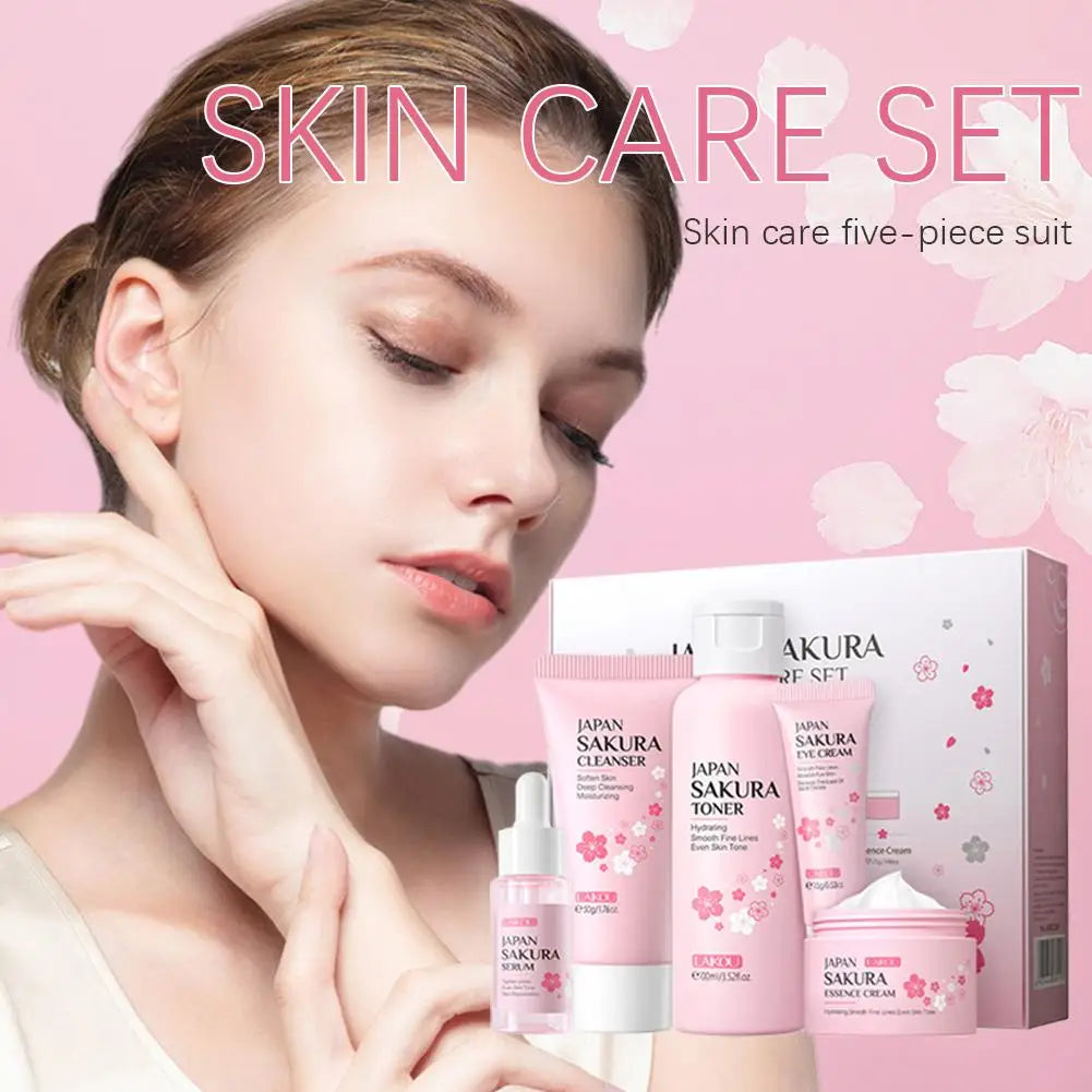 BIOAOUA Rice Puree Rejuvenating and Moisturizing six-piece Set Whitening Firming Anti-aging Beauty Facial Skincare Set