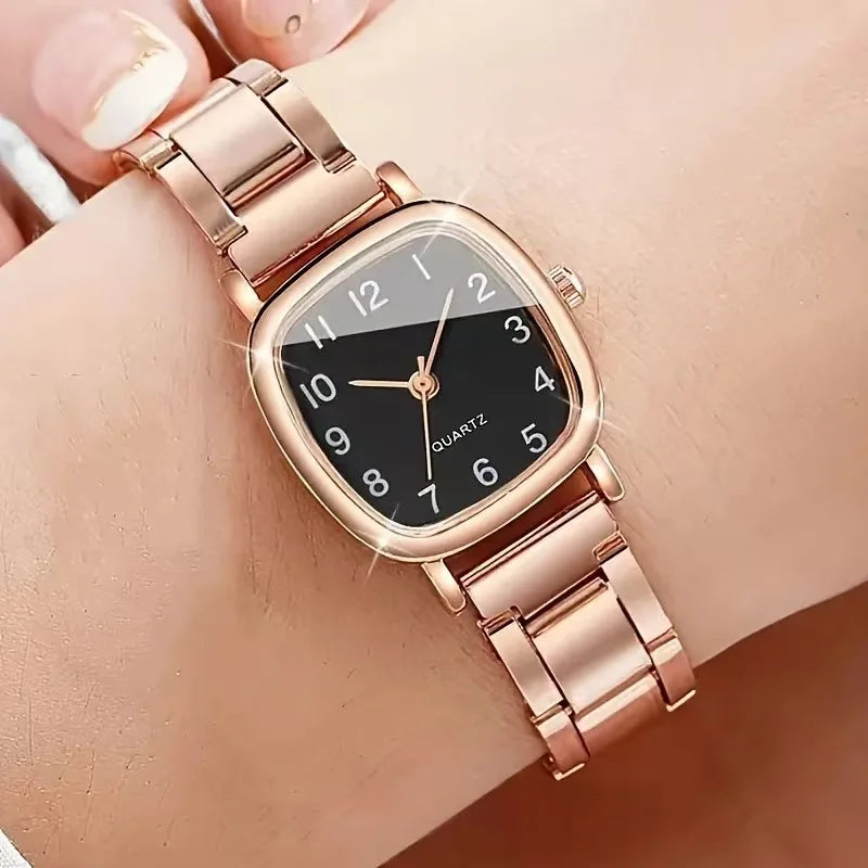 3 pieces/set Women Couple Wristwatch Female Student Small Square Quartz Watch Hello Kitty necklace bracelet quartz watch Gift