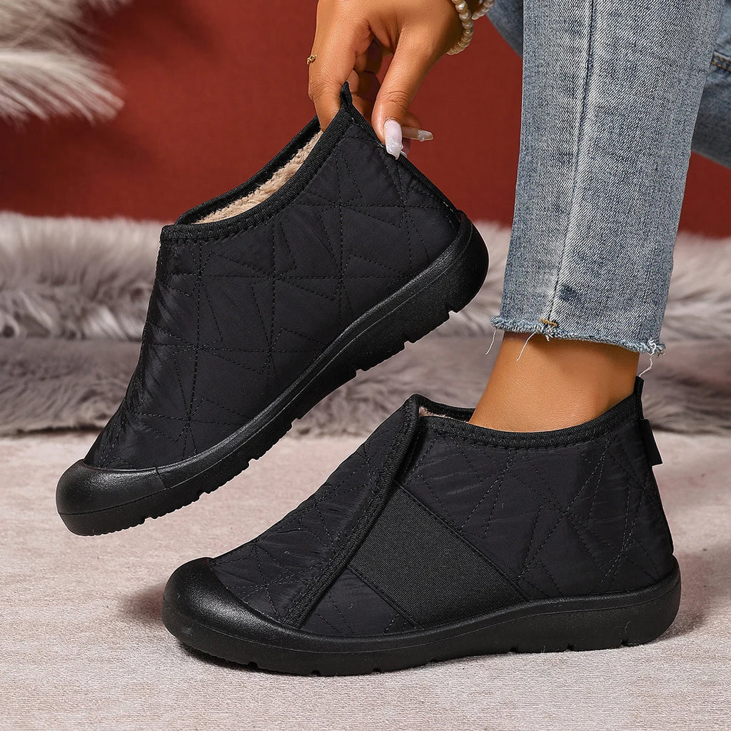 Simple Women Cotton Shoes Plush Warm Womens Snow Boots Lightweight Comfortable Women Casual Shoes in Winter Botines Para Mujeres