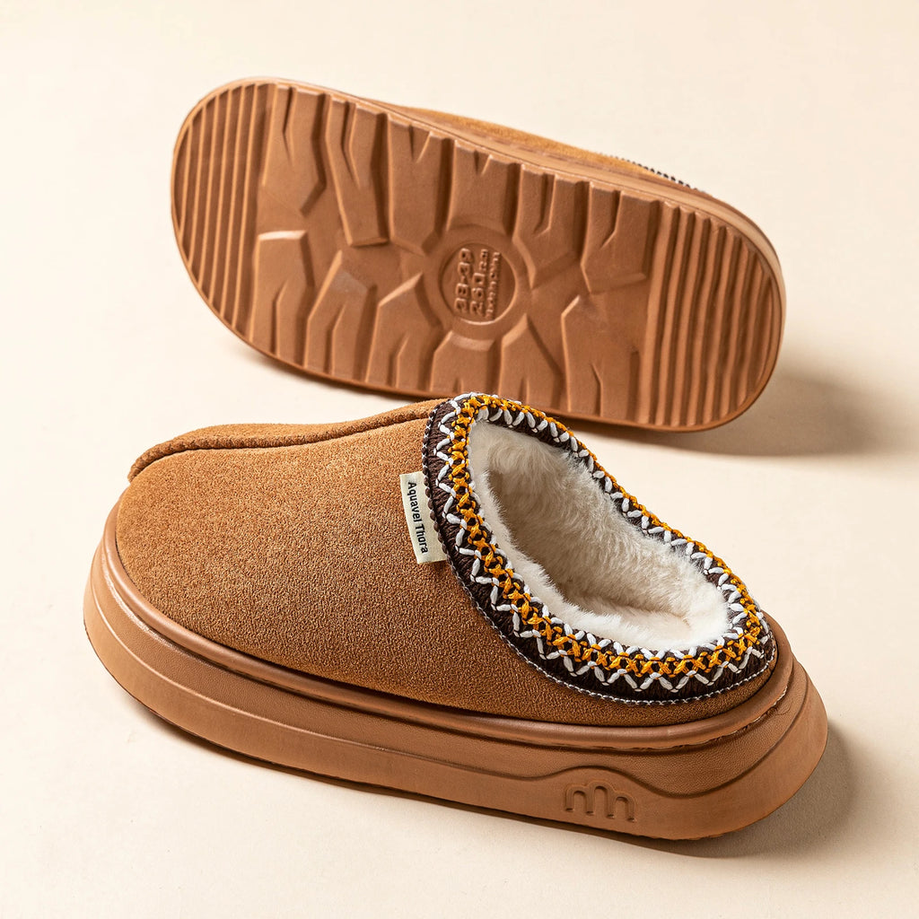 Fashion Women's Winter Slipper Boots Indoor Outdoor Warmth Anti-slip Comfort Thick Sole Casual Couple Home Shoes Snow Boots